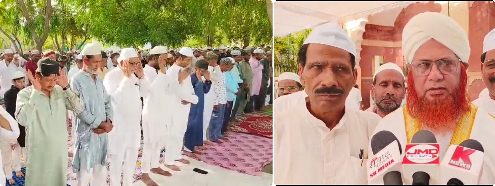 झांसी में भाईचारे के साथ गले मिलकर मनाया गया ईद-उल-अजहा का त्यौहार.