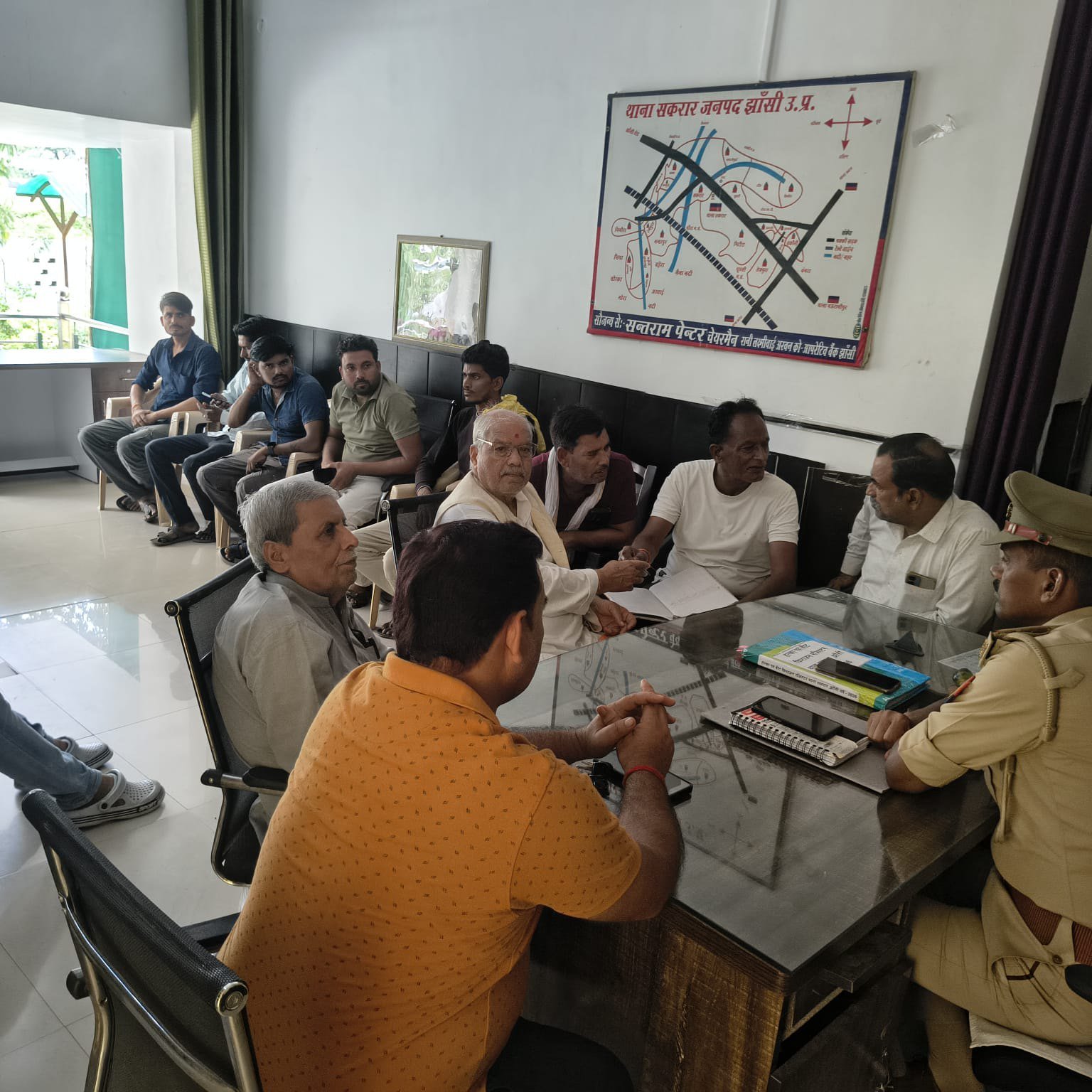 थाना सकरार में कावड़ यात्रा को लेकर शांति समिति की बैठक संपन्न